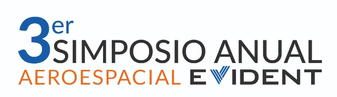 Logotipo oficial del 3er Simposio Anual Aeroespacial organizado por EVIDENT y ZION NDT.