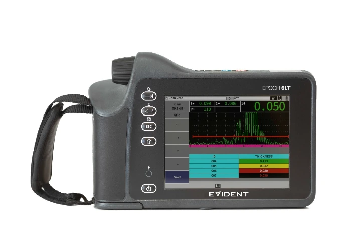 Maximiza tus inspecciones con el detector portátil EPOCH 6LT. Potencia ultrasónica y portabilidad extrema para trabajos de difícil acceso en campo.