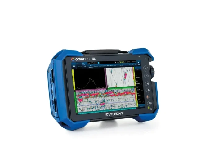 Detector portátil multitecnología OmniScan X4 de Evident para inspección avanzada por ultrasonido PAUT, TFM y PCI.